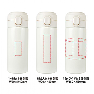 ワンタッチ真空ステンレスボトル300ml( ブラック)(1個514.8円)